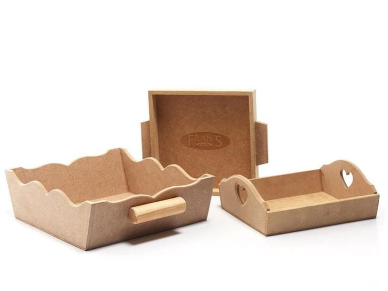 Bandejas de MDF listas para pintar o decorar